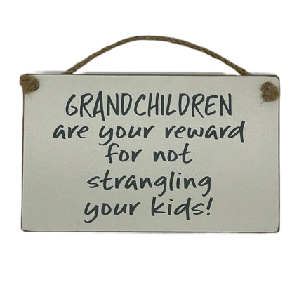 Grandchildren are your reward for not strangling your kids!