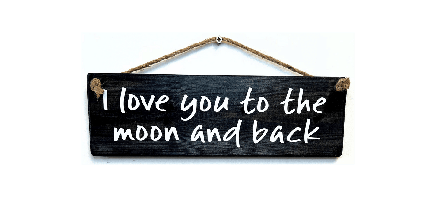 I love you Moon to the moon and back